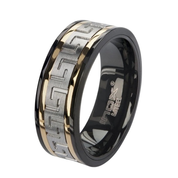 Inox Other - INOX Jewellery Greek Key Ring